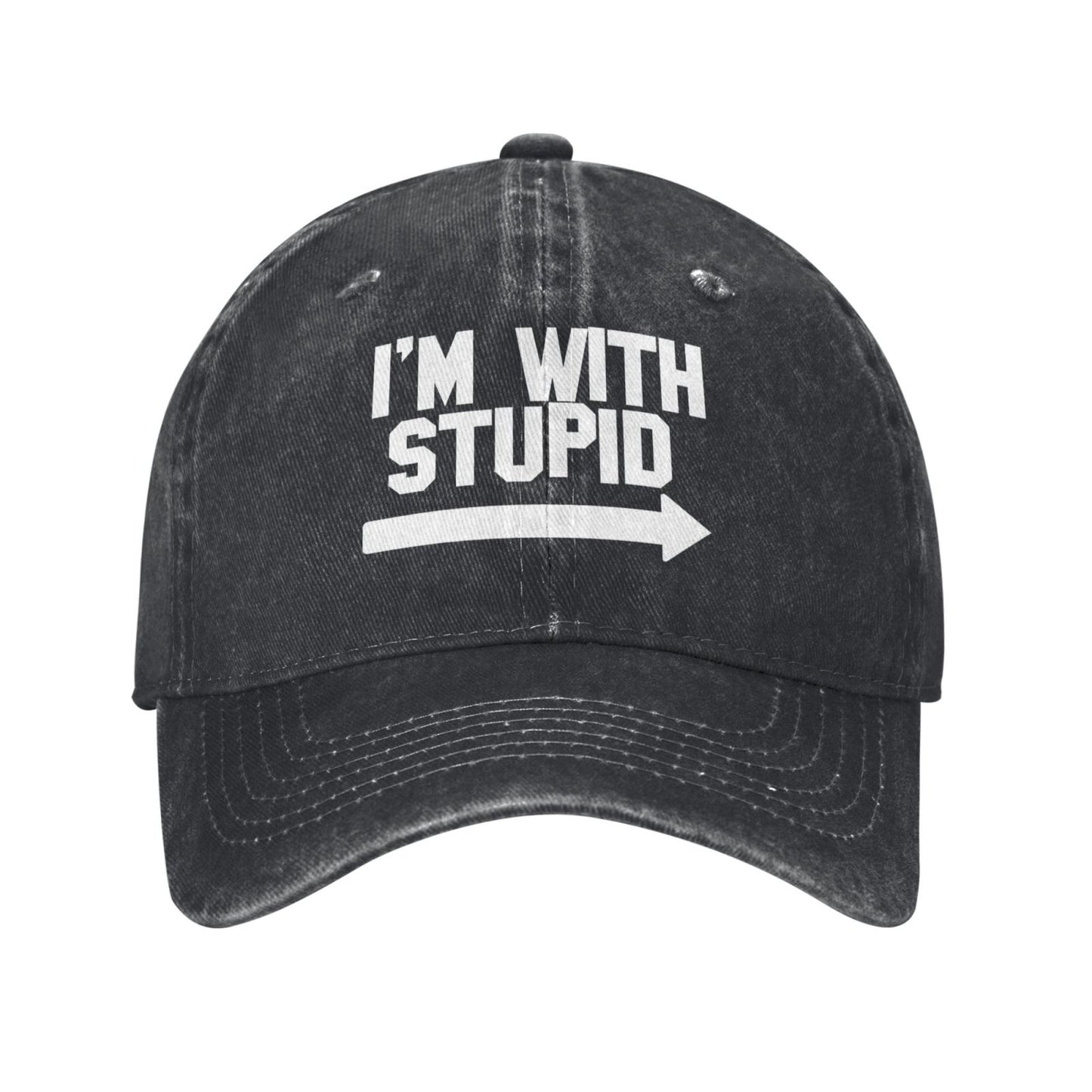 Im With Stupid 2 Printed unisex baseball cap adjustable cap outdoor sun hats trucker hat