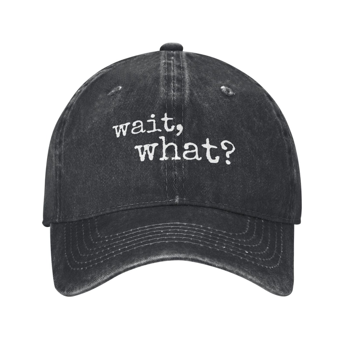 Wait, What Printing Printed unisex baseball cap adjustable cap outdoor sun hats trucker hat