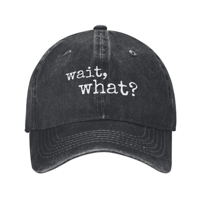 Wait, What Printing Printed unisex baseball cap adjustable cap outdoor sun hats trucker hat