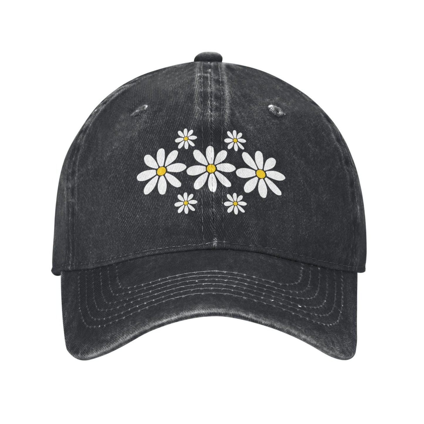 Daisy Print Printed unisex baseball cap adjustable cap outdoor sun hats trucker hat