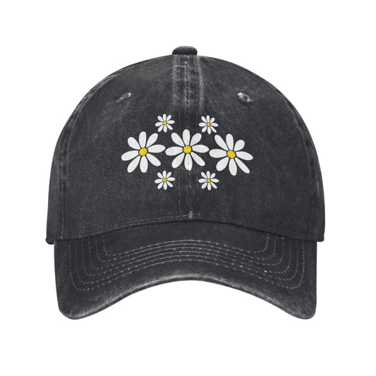 Daisy Print Printed unisex baseball cap adjustable cap outdoor sun hats trucker hat