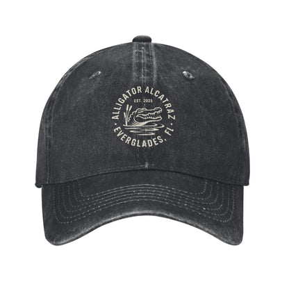 Alligator Alcatraz Everglades Fl Printed unisex baseball cap outdoor hats adjustable cap trucker gift hat