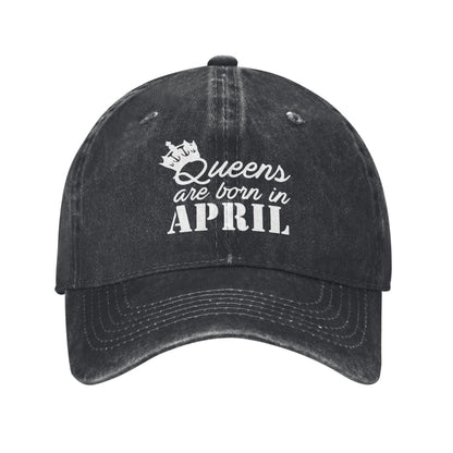 Birthday Gift For Queens Are Born In April Printed unisex baseball cap adjustable cap outdoor sun hats trucker hat