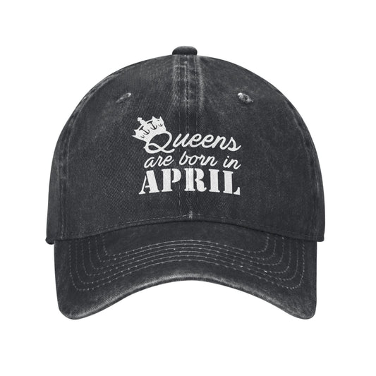 Birthday Gift For Queens Are Born In April Printed unisex baseball cap adjustable cap outdoor sun hats trucker hat