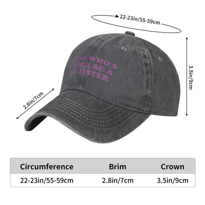 GUESS WHO'S GONNA BE ABIG SISTER Printed unisex baseball cap adjustable cap outdoor sun hats trucker hat