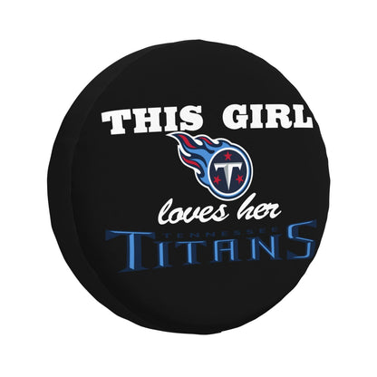 Tennessee Titans Printing wheel dust cover black background car tire cover