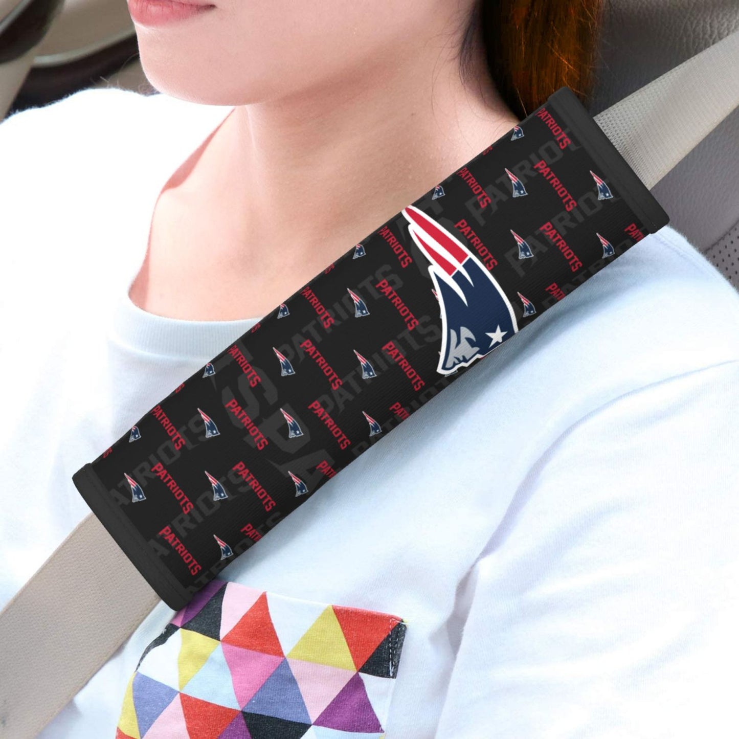 New England Patriots personalized seat belt protective cover Car seat belt protective cover