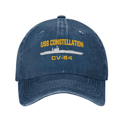 USS Constellation (CV-64) Printed unisex baseball cap adjustable cap veteran gift