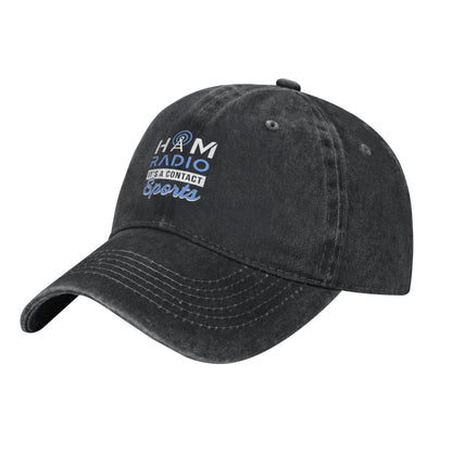 Ham Radio It's A Contact Sport 2 Printed unisex baseball cap adjustable cap outdoor sun hats trucker hat