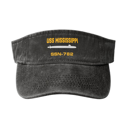 USS Mississippi SSN-782 Printed adjustable Empty Top Baseball Sun Cap unisex outdoor sports hat veterans gift