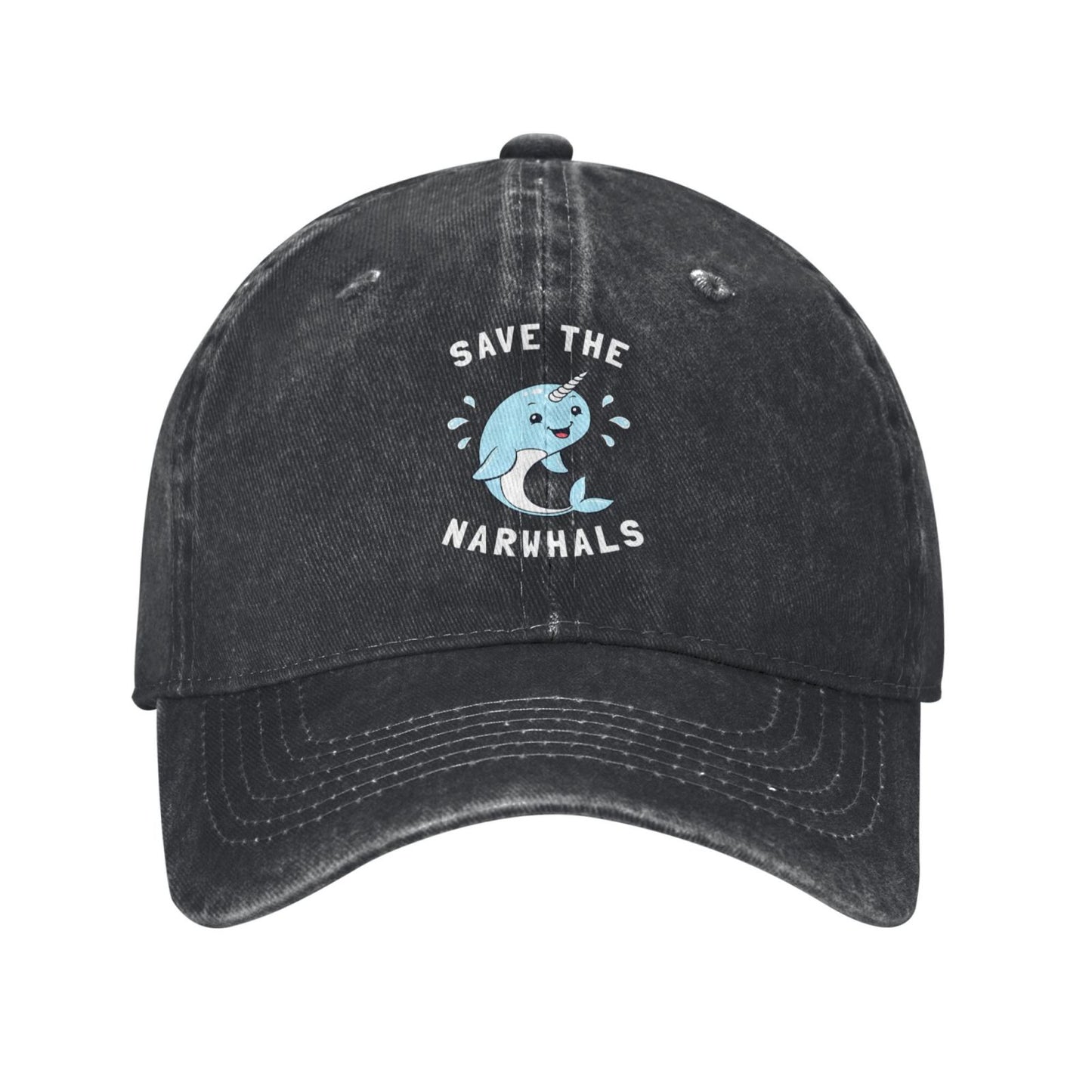 Save The Narwhals Printed unisex baseball cap adjustable cap outdoor sun hats trucker hat