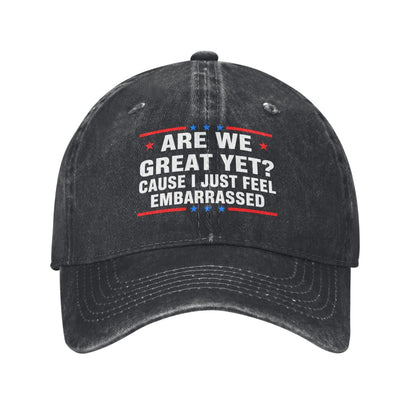 Are We Great Yet Printed unisex baseball cap outdoor hats adjustable cap trucker gift hat