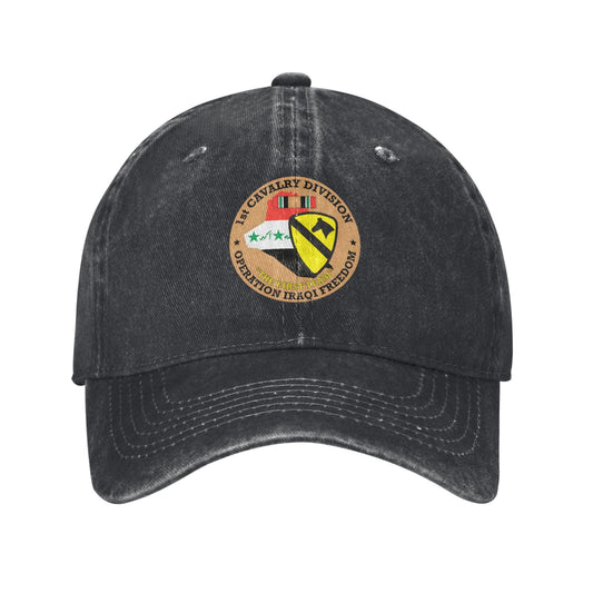 1st Cavalry Division OIF Printed unisex baseball cap adjustable cap outdoor sun hats trucker hat