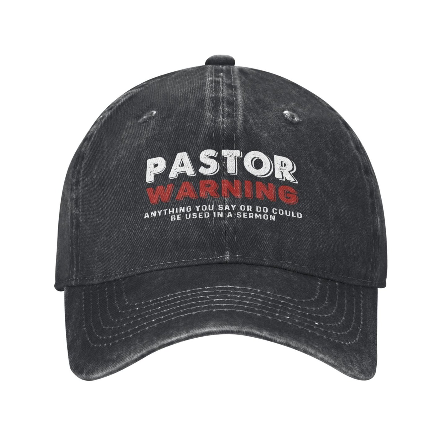 PASTOR WARNING Printed unisex baseball cap adjustable cap outdoor sun hats trucker hat