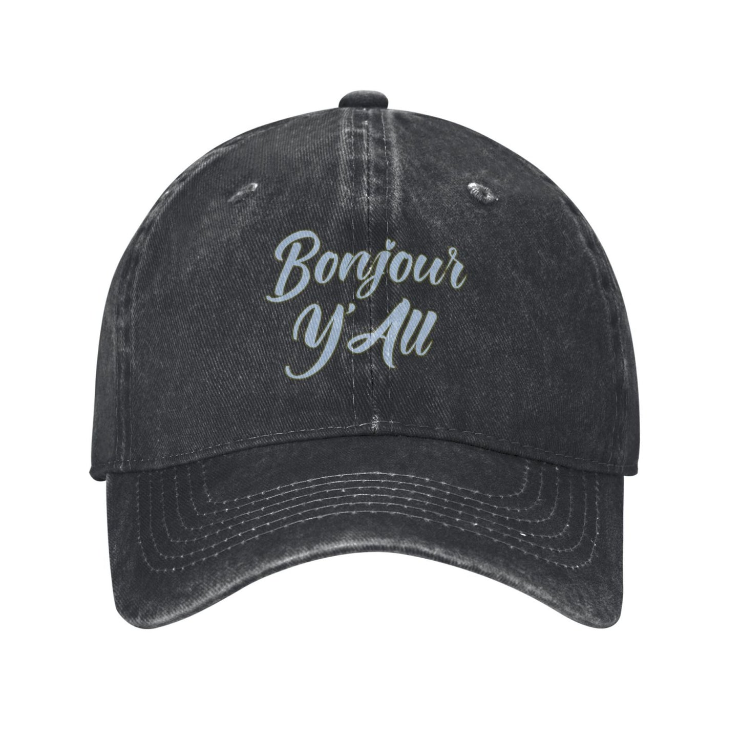 Bonjour Y'All Printed unisex baseball cap adjustable cap outdoor sun hats trucker hat