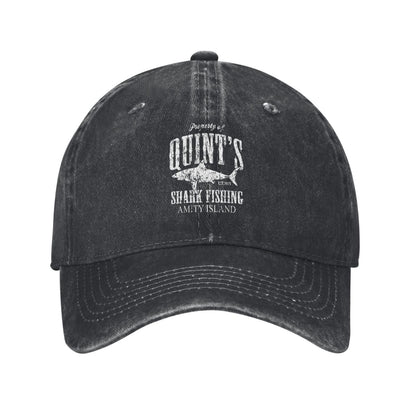 Quints Shark Fishing Amity Islan. Printed unisex baseball cap adjustable cap outdoor sun hats trucker hat