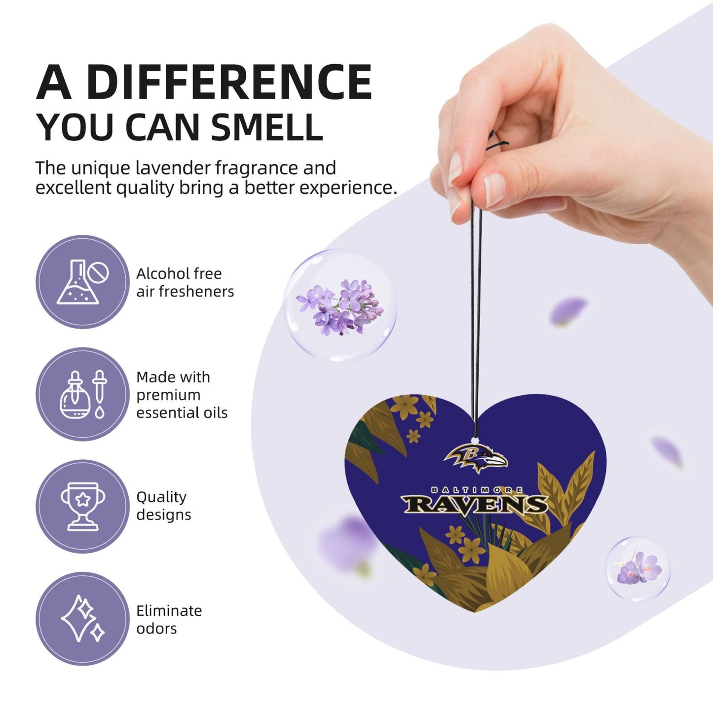 4pcs- Baltimore Ravens car aromatherapy tablets Car Air Fresheners Cards Set