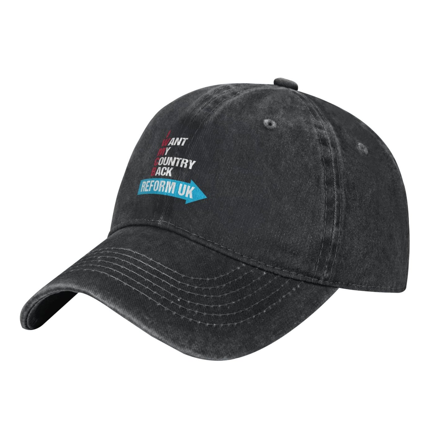 I Want My Country Back Reform UK Printed unisex baseball cap adjustable cap outdoor sun hats trucker hat