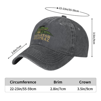 Alligator Alcatraz Cool Sunglasses Printed unisex baseball cap outdoor hats adjustable cap trucker gift hat