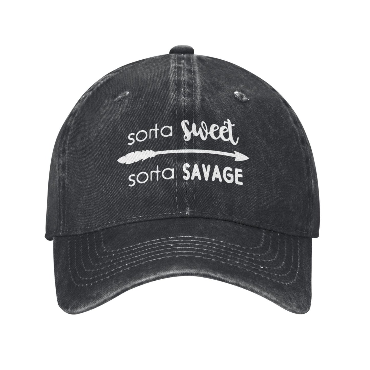 Sorta Sweet Sorta Savage Printed unisex baseball cap adjustable cap outdoor sun hats trucker hat