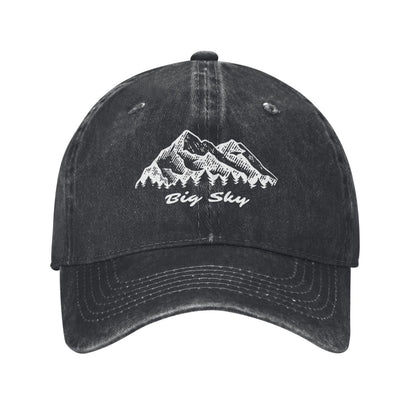 Big Sky Montana Retro Mountain Printed unisex baseball cap adjustable cap outdoor sun hats trucker hat