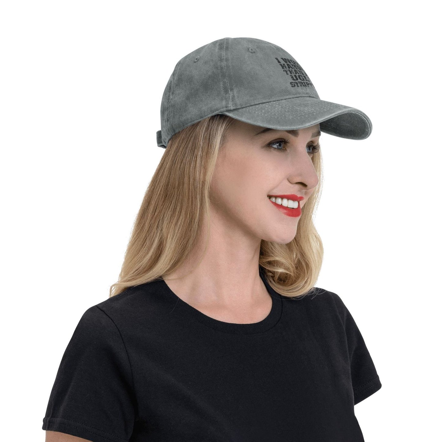 I Work Harder Than An Ugly Stripper Funny Printed unisex baseball cap adjustable cap outdoor casual cap truck driver cap