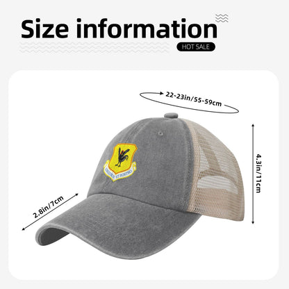 USAF-18th Wing Printed unisex baseball cap adjustable grid baseball cap veteran gift