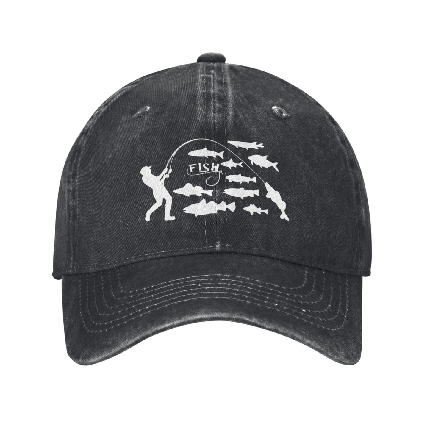 Fishing Print Printed unisex baseball cap adjustable cap outdoor sun hats trucker hat