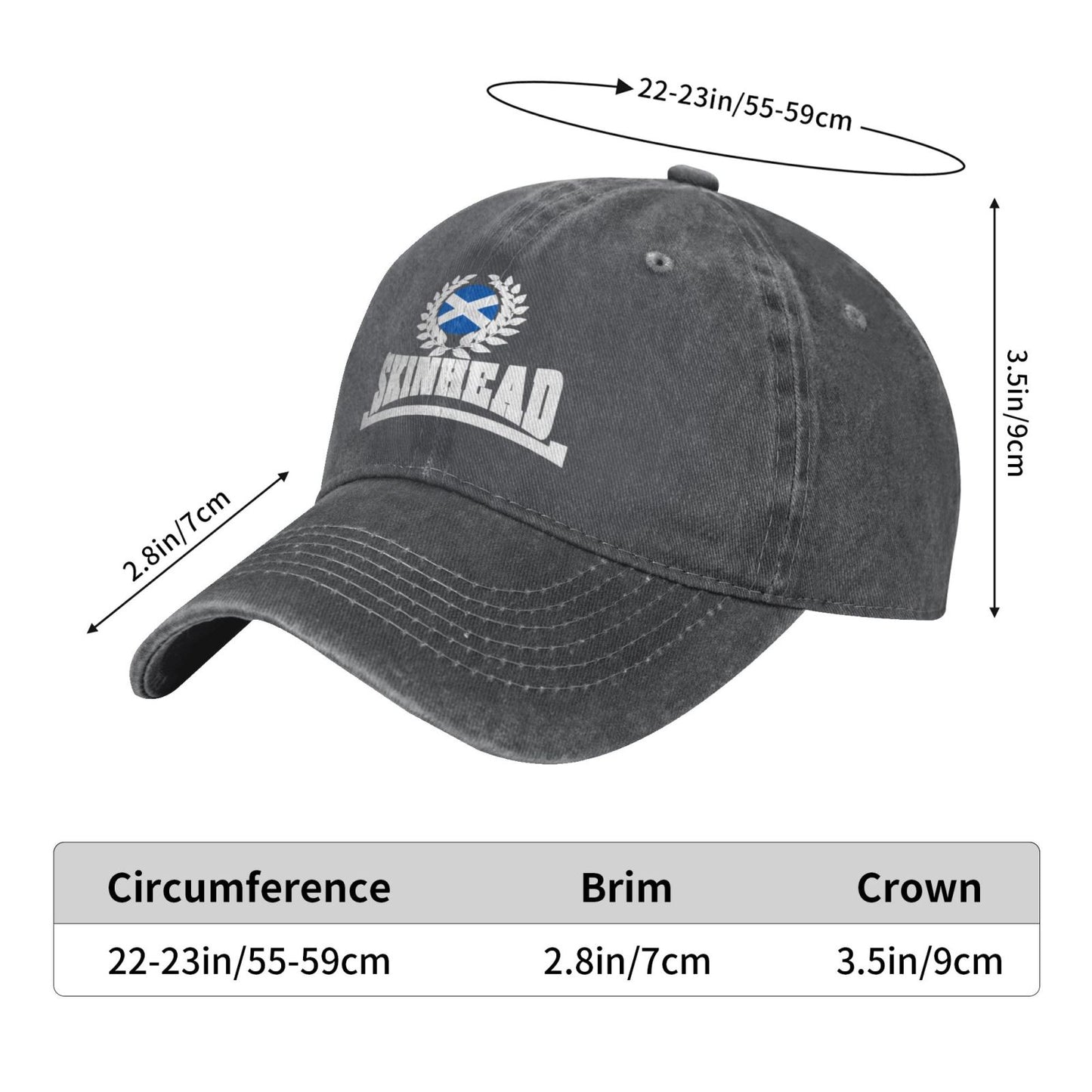 Scottish Skinhead Printed unisex baseball cap adjustable cap outdoor sun hats trucker hat