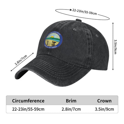 Seal Of Lake County Ohio Printed unisex baseball cap adjustable cap outdoor sun hats trucker hat
