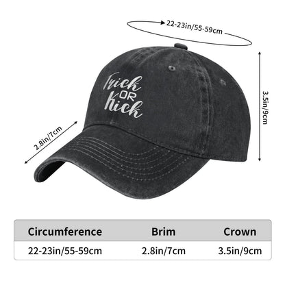Trick Or Kick Printed unisex baseball cap outdoor hats adjustable cap trucker gift hat