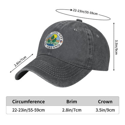 County Of Fresno Seal Printed unisex baseball cap adjustable cap outdoor sun hats trucker hat