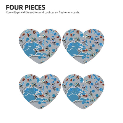 4-pcs Detroit Lions Car Air Fresheners Cards Set car aromatherapy tablets