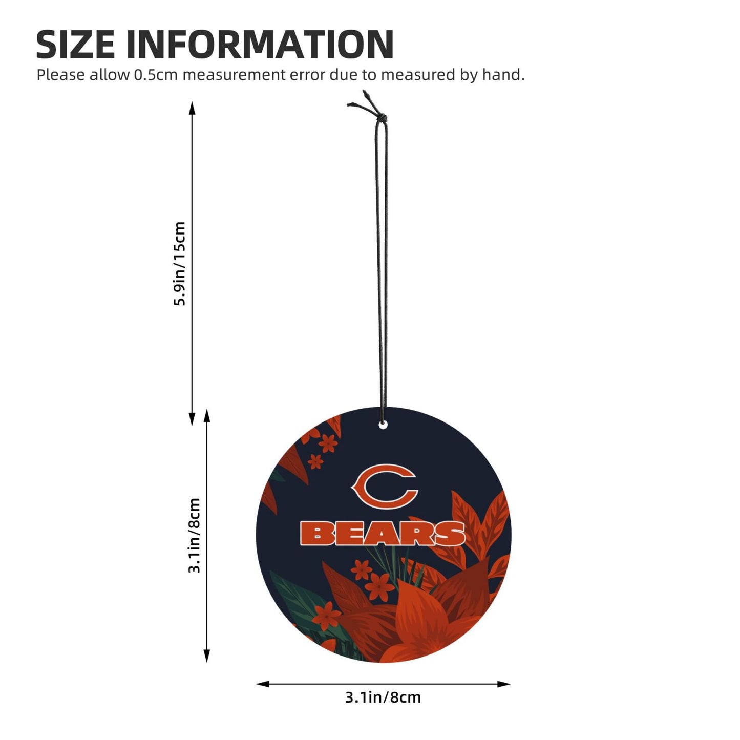 4pcs- Chicago Bears car aromatherapy tablets Car Air Fresheners Cards Set