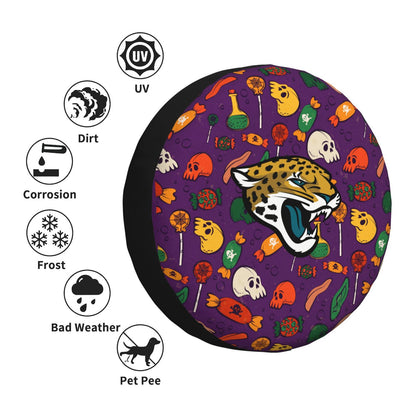 Jacksonville Jaguars print Halloween candy print car tire cover tire dust cover