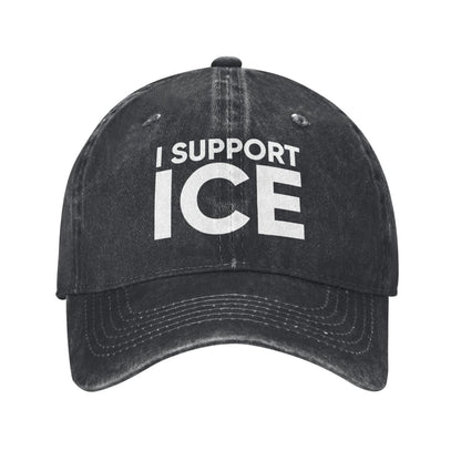 I Support ICE Printed unisex baseball cap outdoor hats adjustable cap trucker gift hat