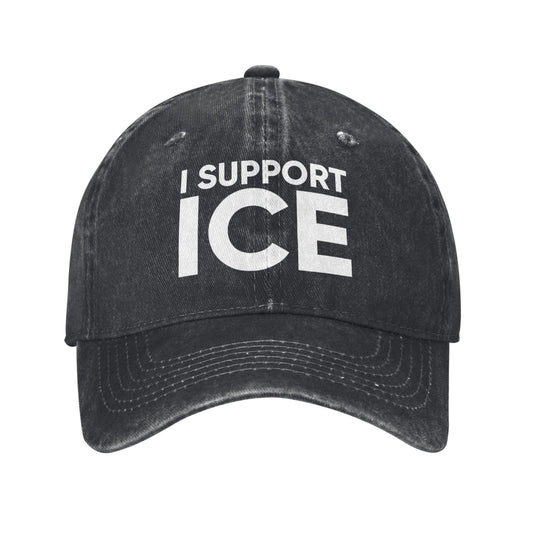 I Support ICE Printed unisex baseball cap outdoor hats adjustable cap trucker gift hat