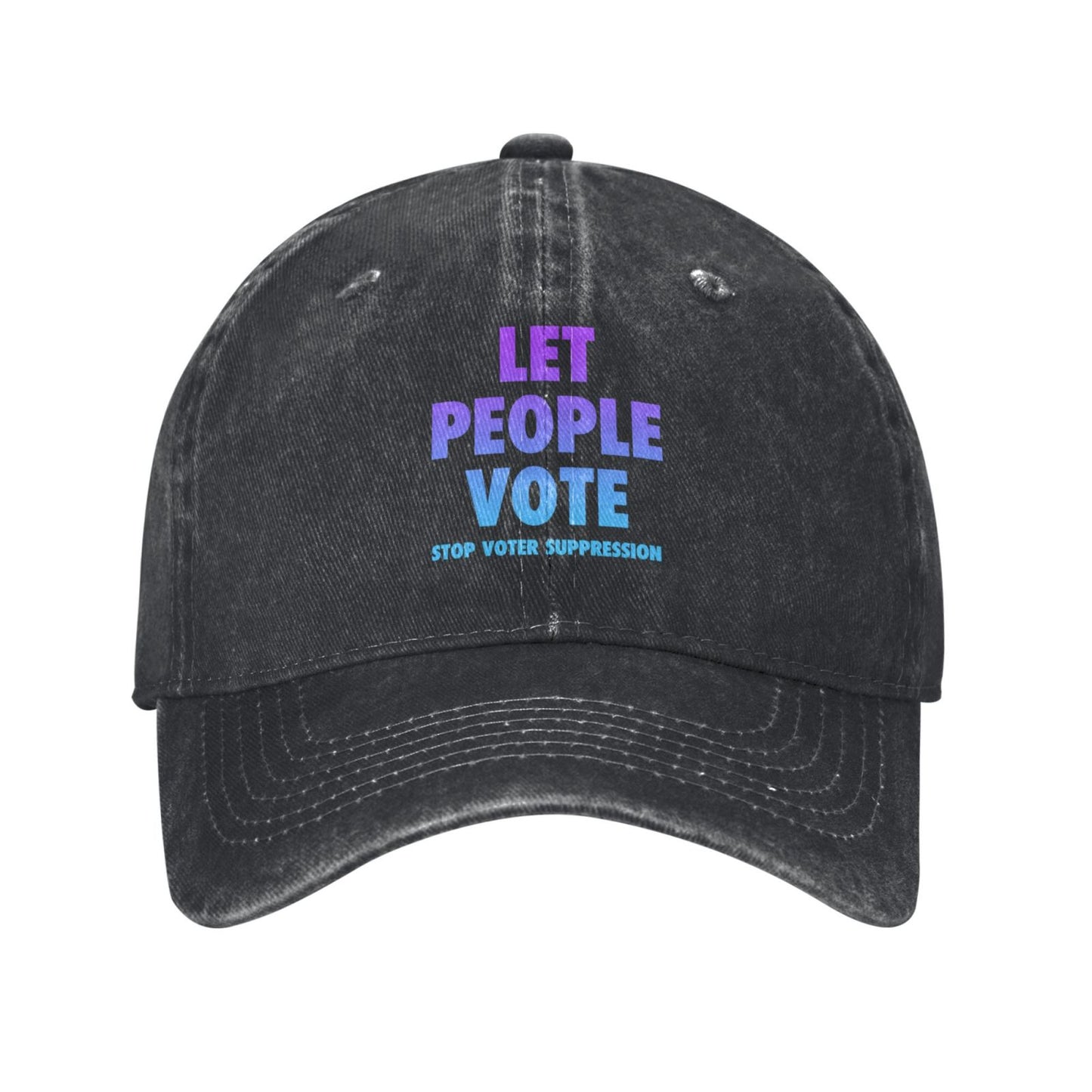 Let People Vote Stop Voter Suppression Printed unisex baseball cap adjustable cap outdoor hats trucker gift hat