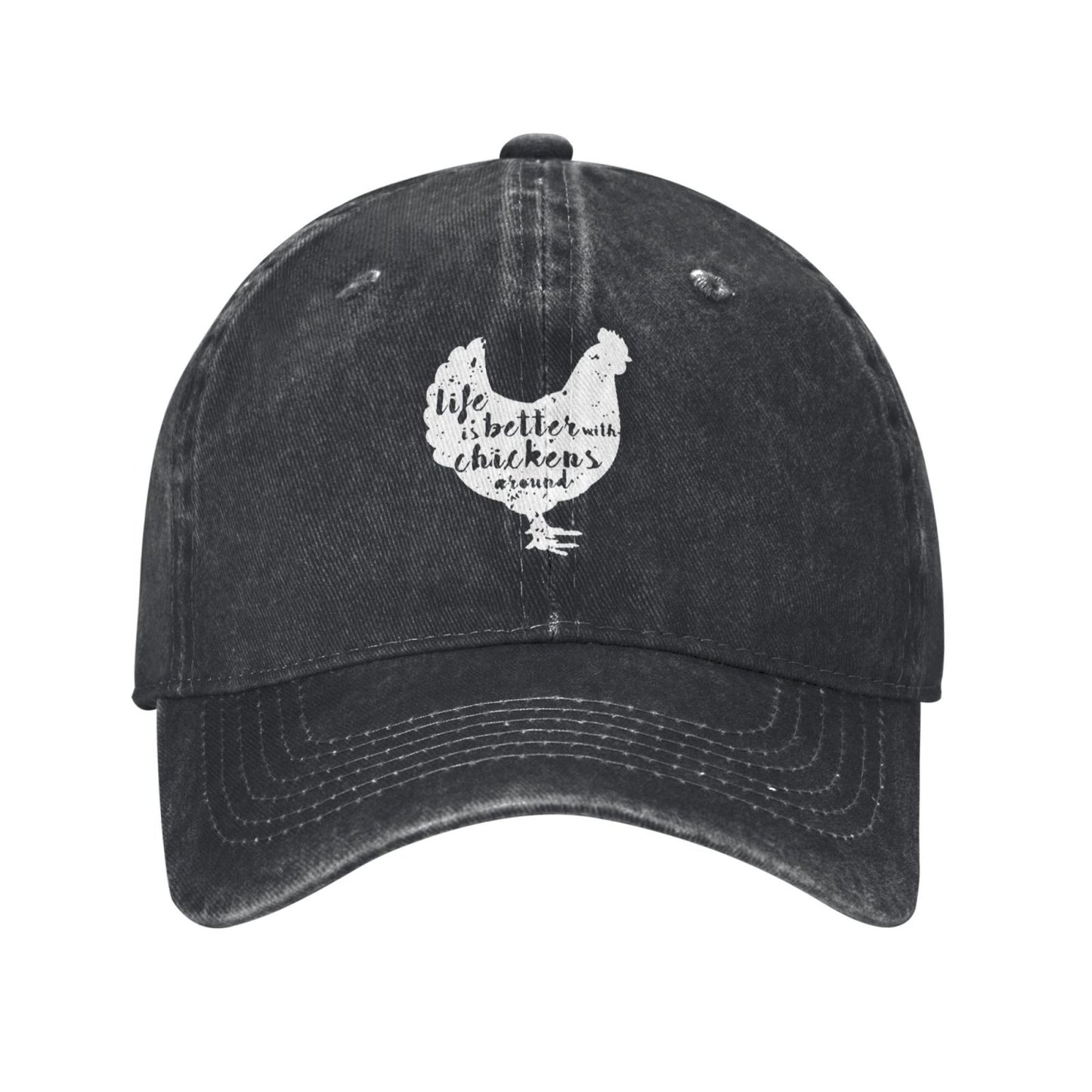 Life Is Better With Chickens Printed unisex baseball cap adjustable cap outdoor sun hats trucker hat