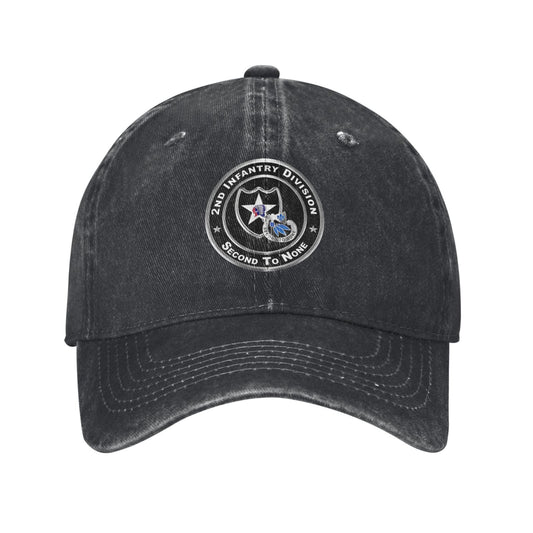 2nd Infantry Division SECOND TO NONE Printed unisex baseball cap adjustable cap outdoor sun hats trucker hat