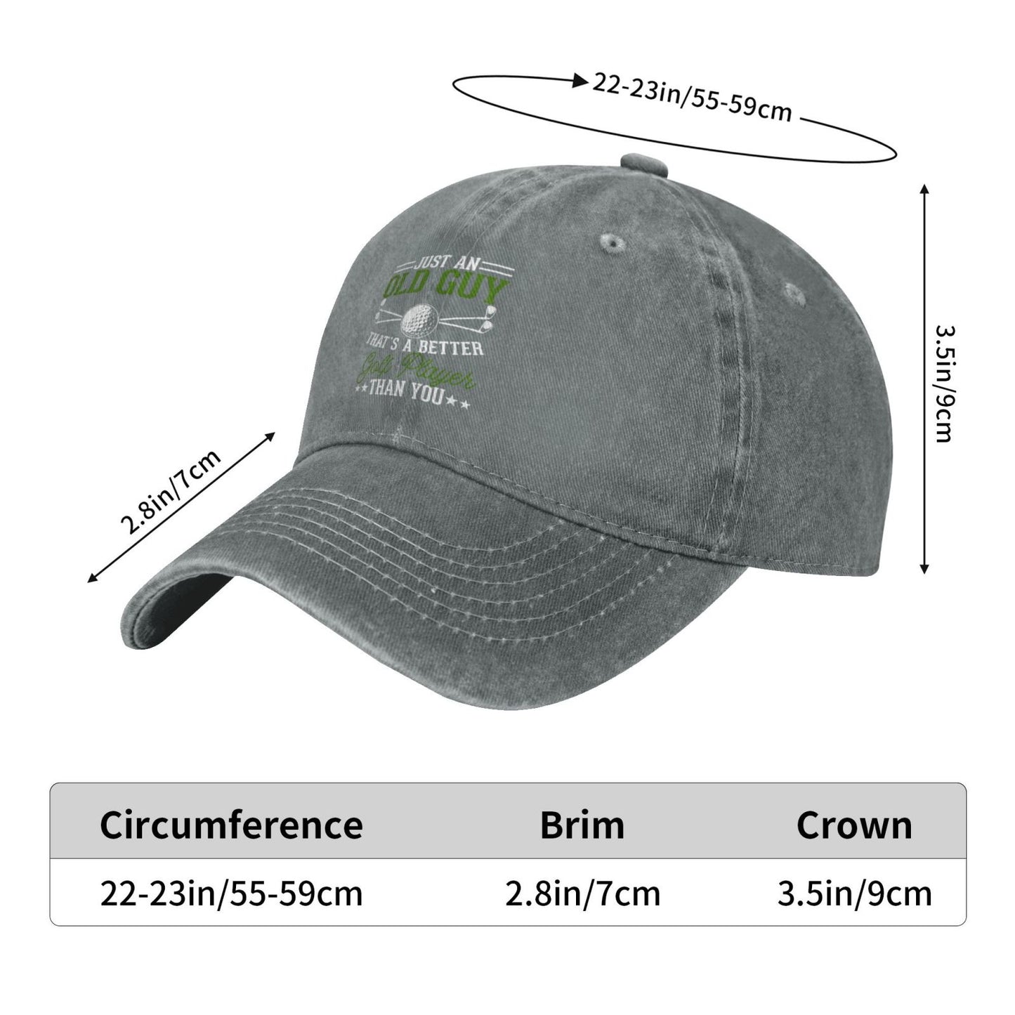 JUST AN OLD GUY THAT'S A BETTER THAN YOU Printed unisex baseball cap adjustable cap outdoor sun hats trucker hat