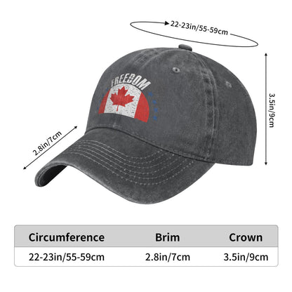Canada Flag And Freedom Printed unisex baseball cap adjustable cap outdoor sun hats trucker hat