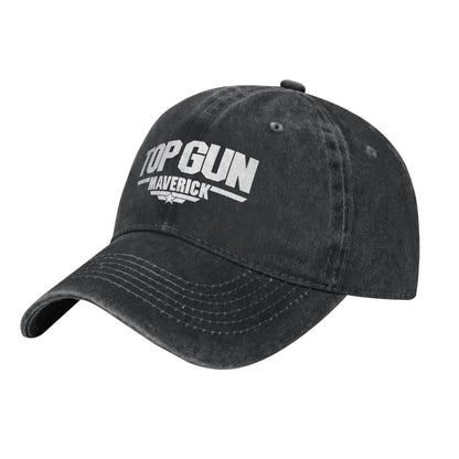 Top Gun Maverick Icon Black Printed unisex baseball cap outdoor hats adjustable cap trucker gift hat