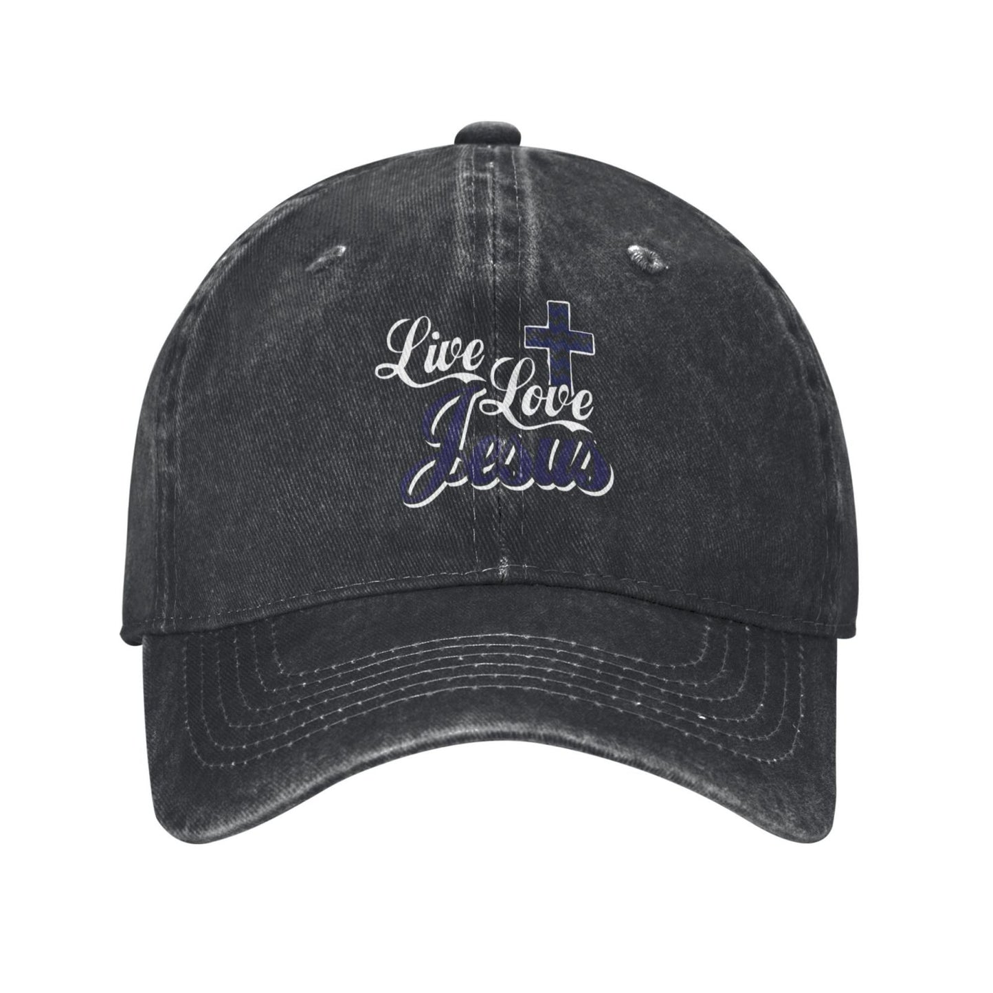 Live Love Jesus Cross Printed unisex baseball cap adjustable cap outdoor hats trucker gift hat