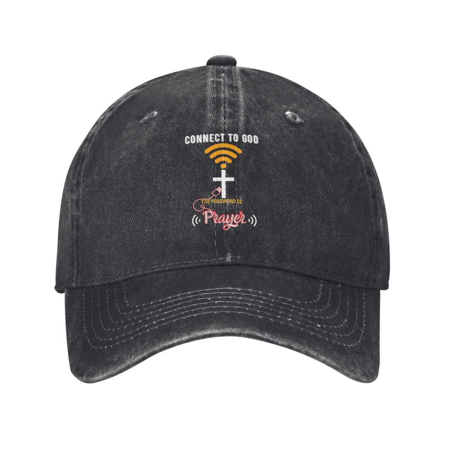 Connect To God The Password Is Printed unisex baseball cap adjustable cap outdoor sun hats trucker hat