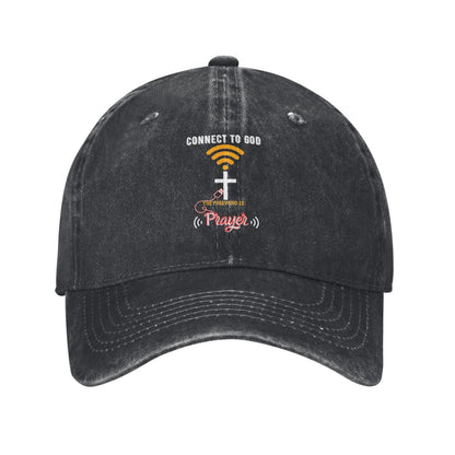 Connect To God The Password Is Printed unisex baseball cap adjustable cap outdoor sun hats trucker hat