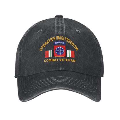 82nd Airborne Division Iraq Printed unisex baseball cap adjustable cap outdoor sun hats trucker hat
