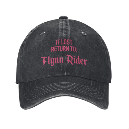 If Lost Return Flynn Rider Printed unisex baseball cap adjustable cap outdoor sun hats trucker hat