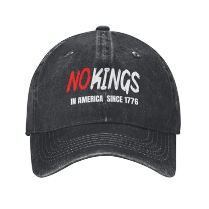 No Kings In America Since 1776 Printed unisex baseball cap outdoor hats adjustable cap trucker gift hat