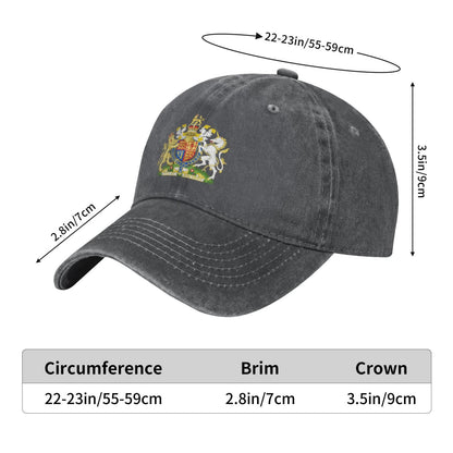 Royal Coat Of Arms Of The United Kingdom Printed unisex baseball cap outdoor hats adjustable cap trucker gift hat